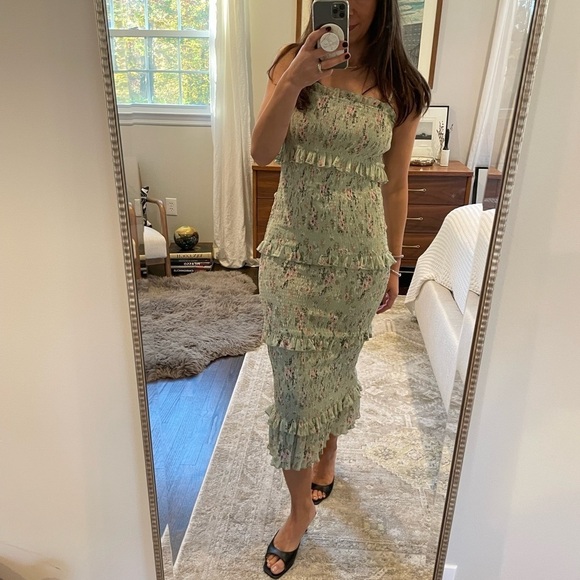 MABLE Floral Ruffle MIDI Dress - Picture 7 of 7